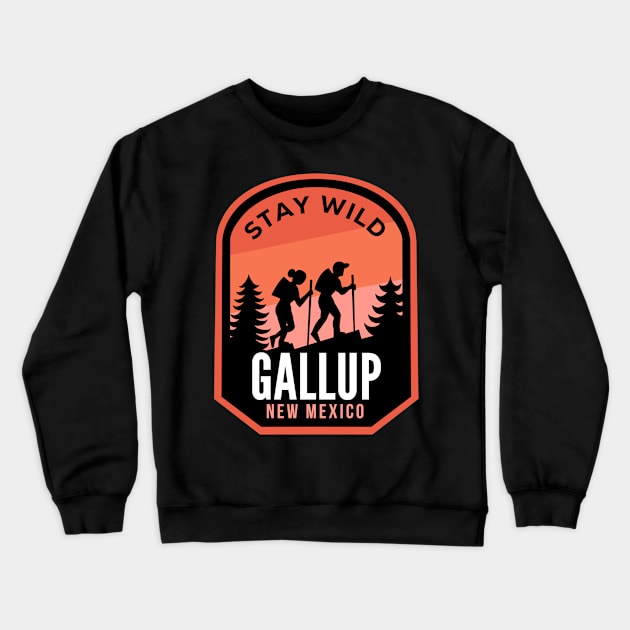 Gallup New Mexico Hiking in Nature Crewneck Sweatshirt by HalpinDesign